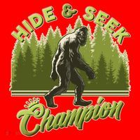 Funny Hide & Seek Champion Big Foot Sasquatch Monster  Santa Hat thumb 1