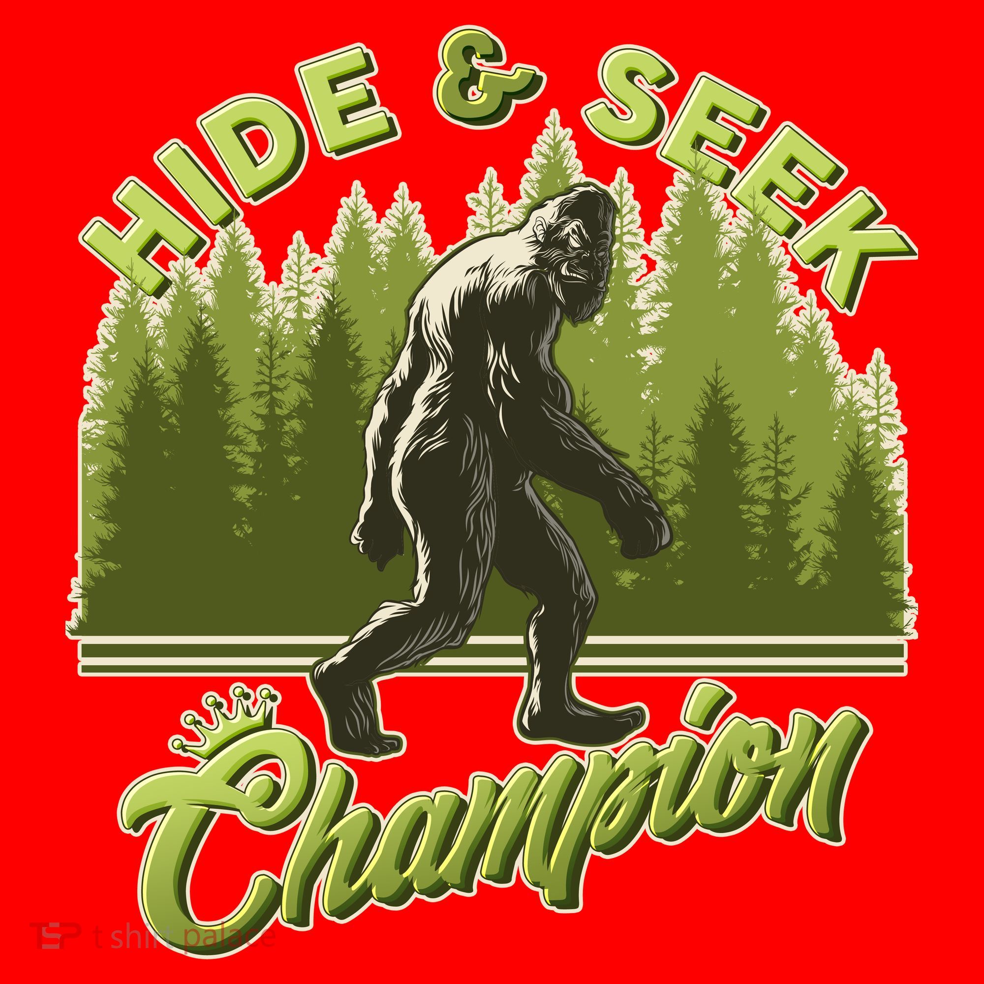 Funny Hide & Seek Champion Big Foot Sasquatch Monster  Santa Hat