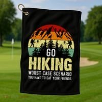Funny Hiking Golf Towel thumb 1