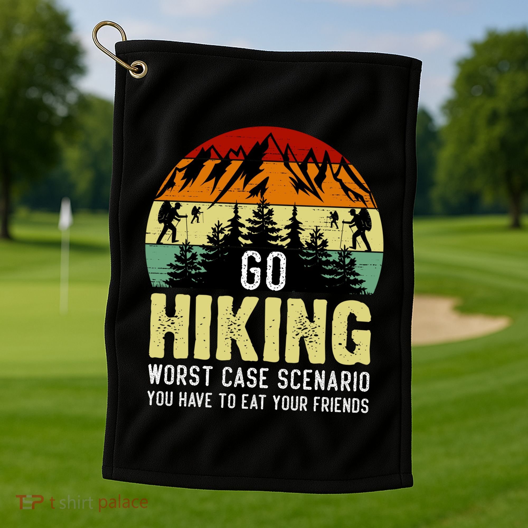 Funny Hiking Golf Towel