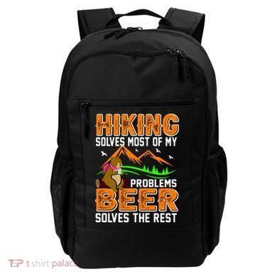 Funny Hiking Beer Solves Problems Backpack