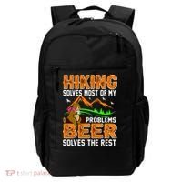 Funny Hiking Beer Solves Problems Backpack thumb 0