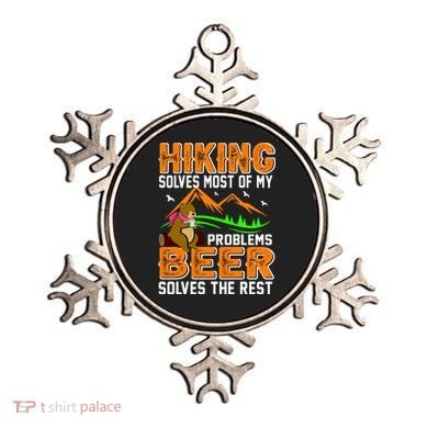 Funny Hiking Beer Solves Problems Ornament