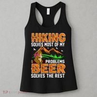 Funny Hiking Beer Solves Problems Women's Tank Top thumb 3