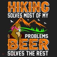 Funny Hiking Beer Solves Problems Hat thumb 2