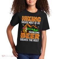 Funny Hiking Beer Solves Problems Kids T-Shirt thumb 2