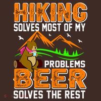 Funny Hiking Beer Solves Problems Kids Hoodie thumb 2