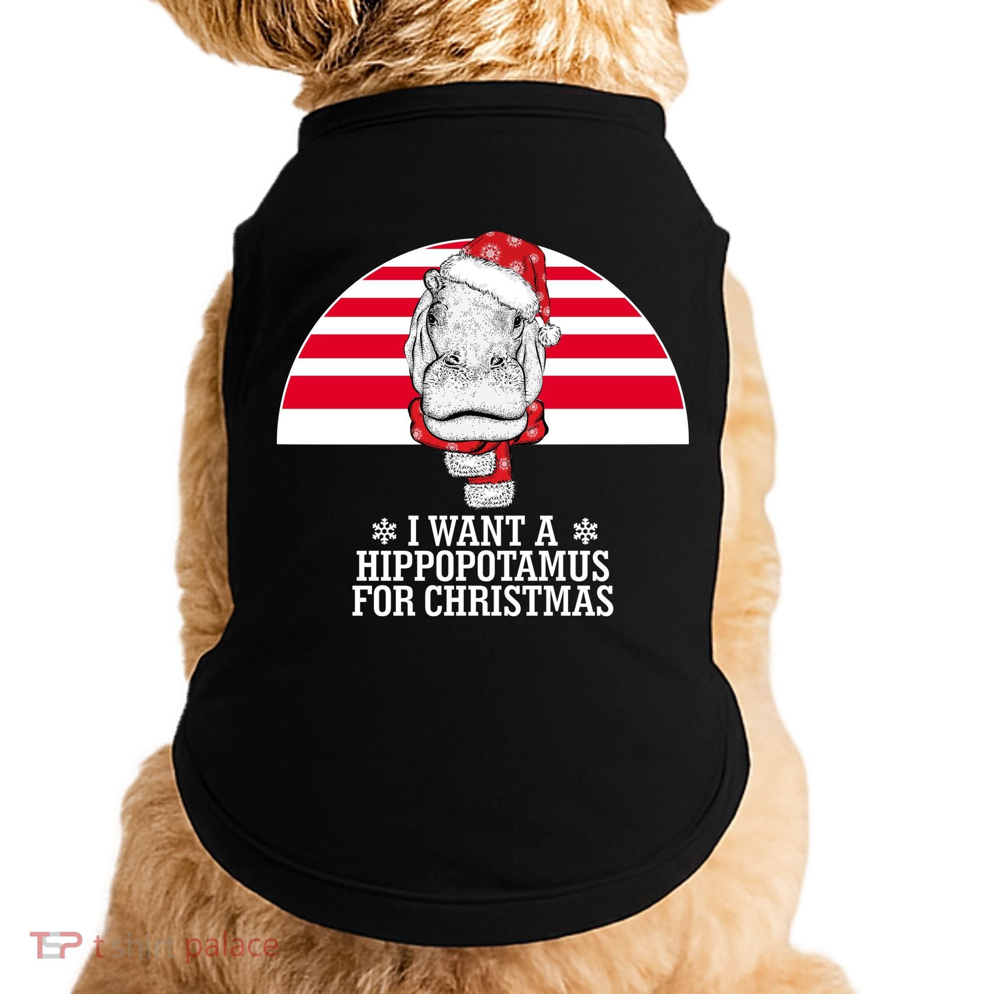 Funny Hippo I Want A Hippopotamus For Christmas Doggie Tank
