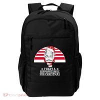 Funny Hippo I Want A Hippopotamus For Christmas Backpack thumb 0