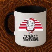 Funny Hippo I Want A Hippopotamus For Christmas Coffee Mug thumb 2