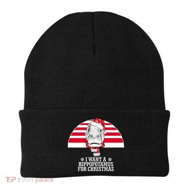 Funny Hippo I Want A Hippopotamus For Christmas Beanie