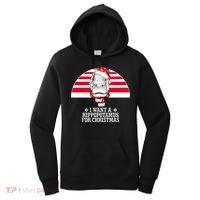 Funny Hippo I Want A Hippopotamus For Christmas Women's Hoodie thumb 0