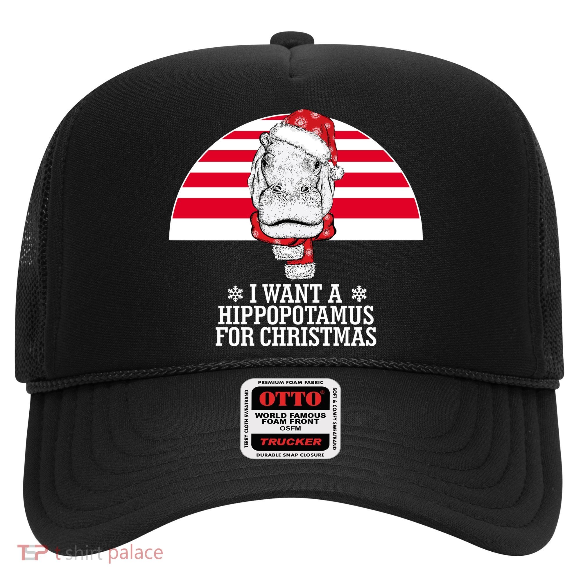 Funny Hippo I Want A Hippopotamus For Christmas Hat