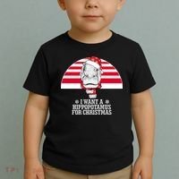 Funny Hippo I Want A Hippopotamus For Christmas Toddler T-Shirt thumb 2