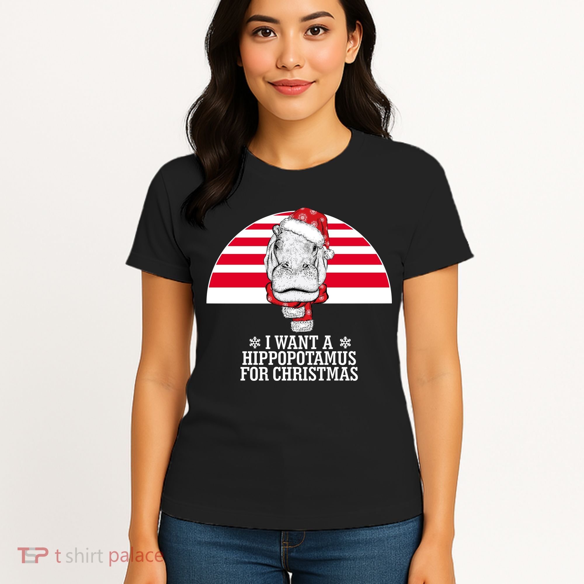 Funny Hippo I Want A Hippopotamus For Christmas Women's T-Shirt