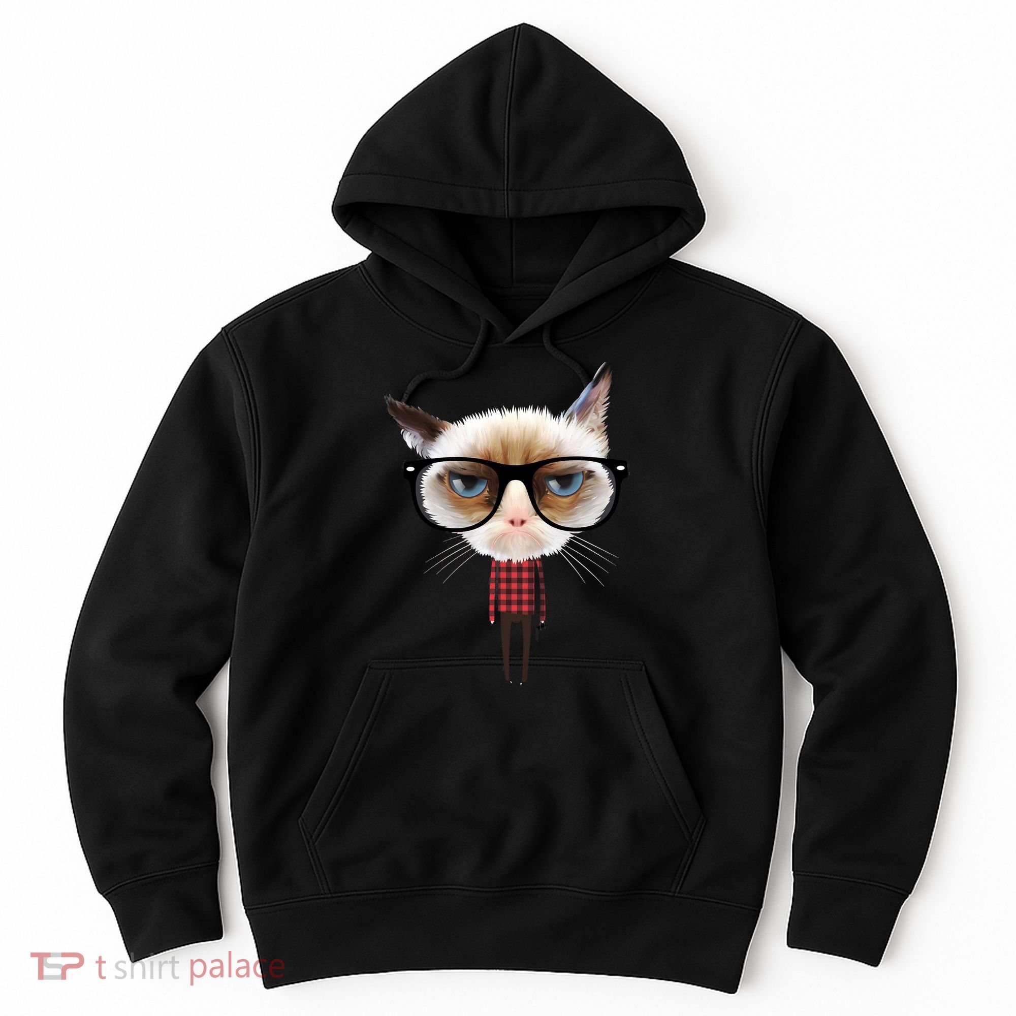 Funny Hipster Cat Hoodie