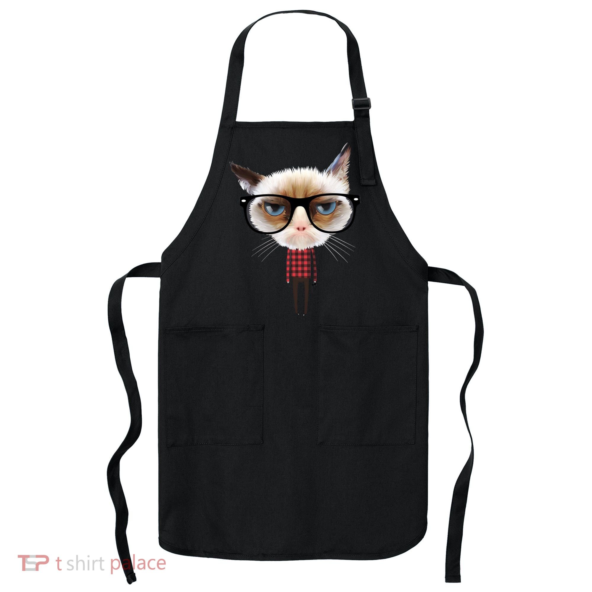 Funny Hipster Cat Apron