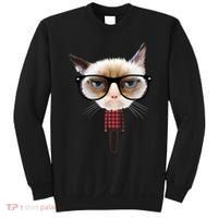 Funny Hipster Cat Sweatshirt thumb 0