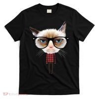 Funny Hipster Cat T-Shirt thumb 0