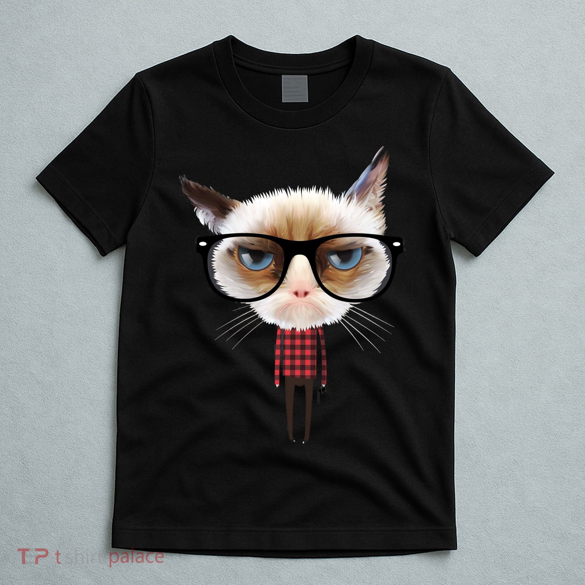 Funny Hipster Cat T-Shirt