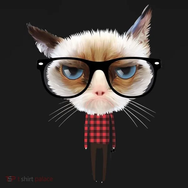 Funny Hipster Cat Bucket Hat