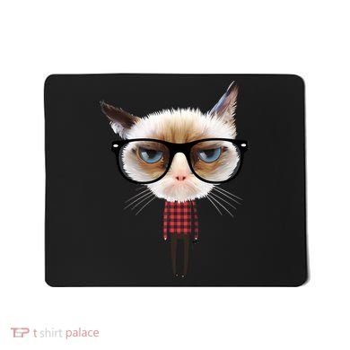 Funny Hipster Cat Mousepad