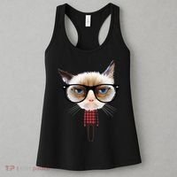 Funny Hipster Cat Women's Tank Top thumb 3