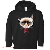 Funny Hipster Cat Toddler Hoodie thumb 0
