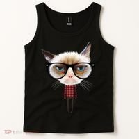 Funny Hipster Cat Tank Top thumb 2
