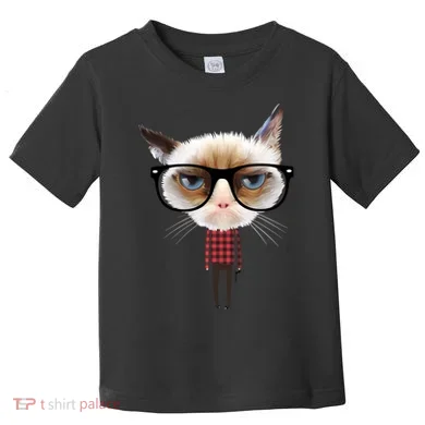 Funny Hipster Cat Toddler T-Shirt