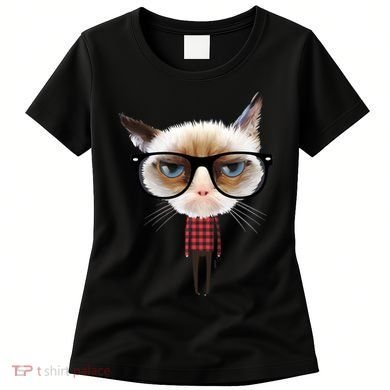 Funny Hipster Cat Women's T-Shirt