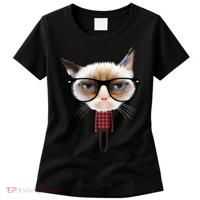 Funny Hipster Cat Women's T-Shirt