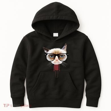Funny Hipster Cat Kids Hoodie