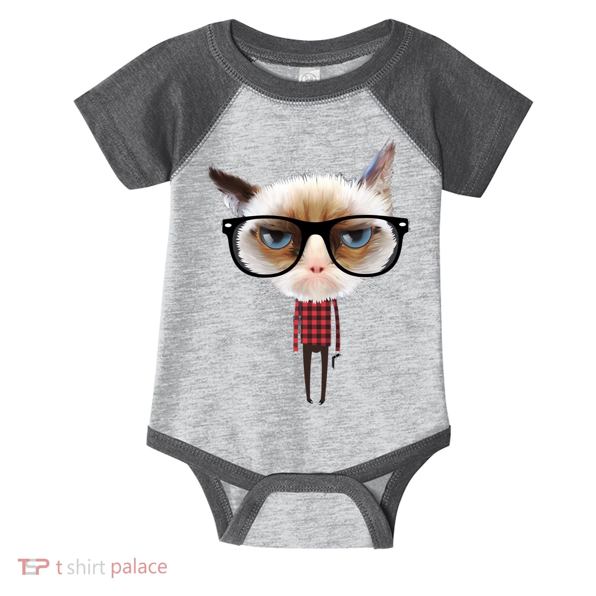 Funny Hipster Cat Infant Baby Jersey Bodysuit