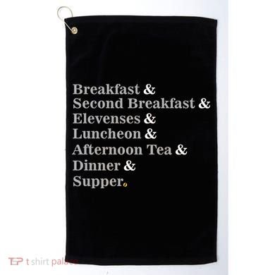 Funny Hobbit Meals Golf Towel