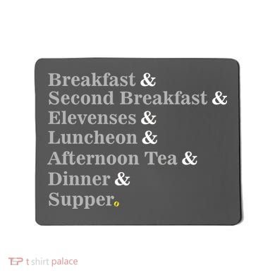 Funny Hobbit Meals Mousepad