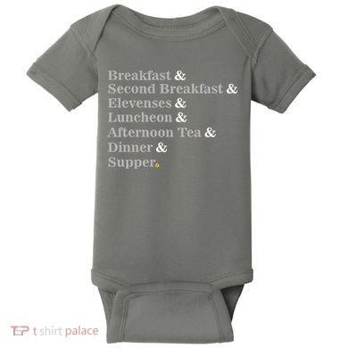 Funny Hobbit Meals Baby Bodysuit