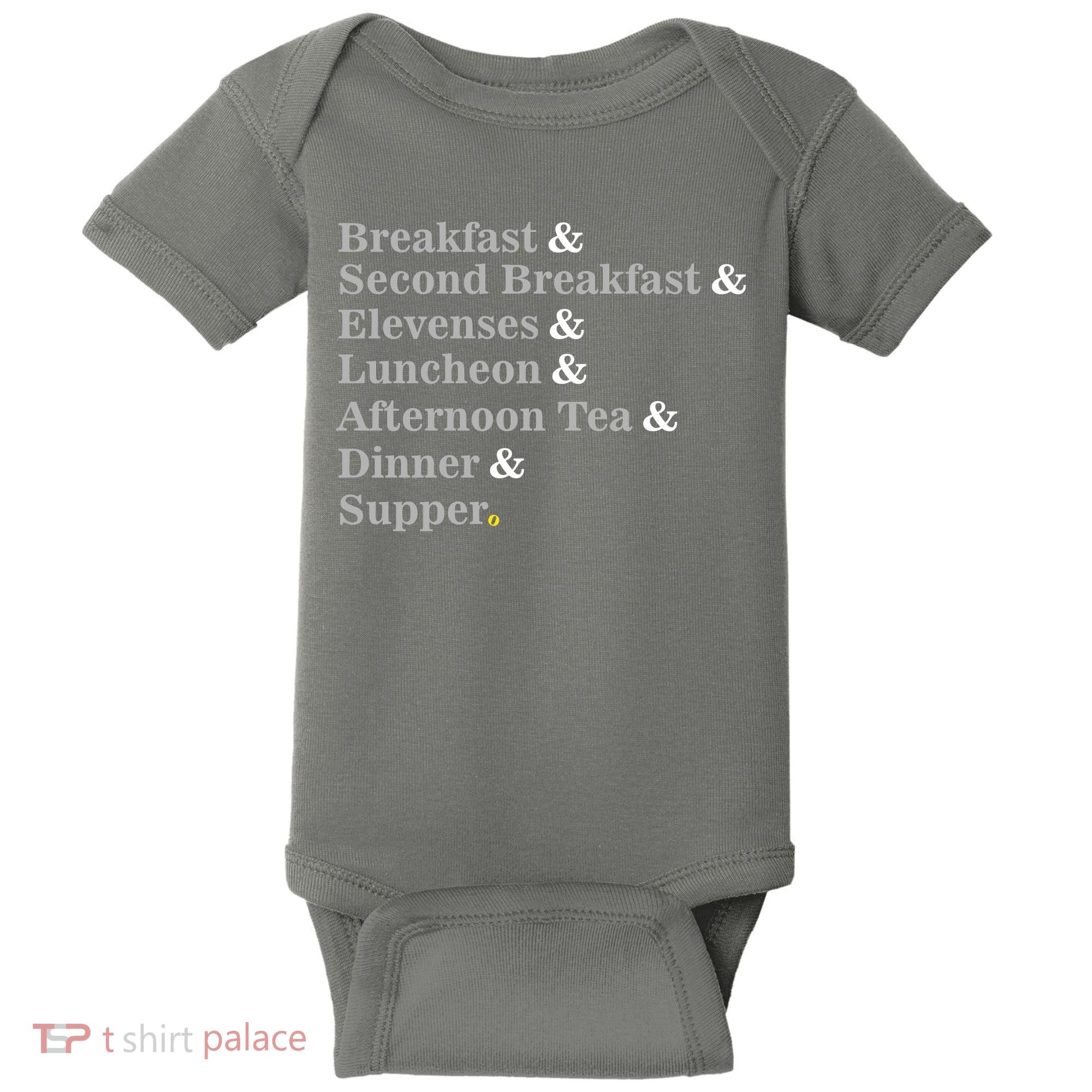 Funny Hobbit Meals Baby Bodysuit