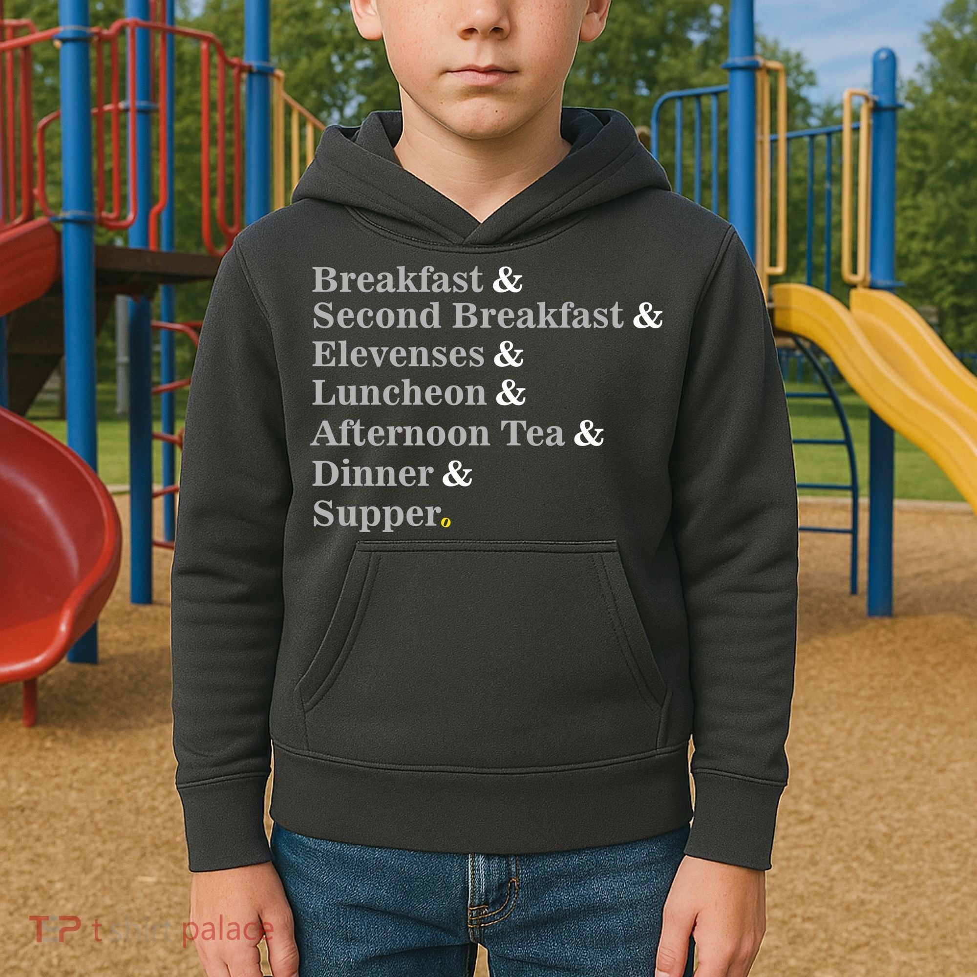 Funny Hobbit Meals Kids Hoodie