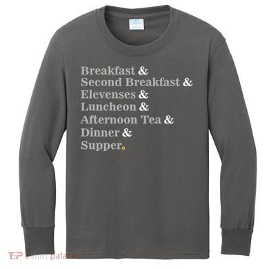 Funny Hobbit Meals Kids Long Sleeve Shirt