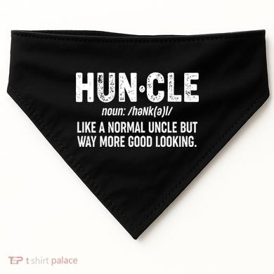 Funny HUNCLE Definition USA-Made Doggie Bandana