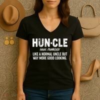 Funny HUNCLE Definition Women's V-Neck T-Shirt thumb 3