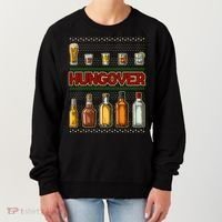 Funny Hungover Drunk Ugly Christmas Sweater Women's Sweatshirt thumb 0