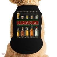 Funny Hungover Drunk Ugly Christmas Sweater Doggie Tank thumb 0