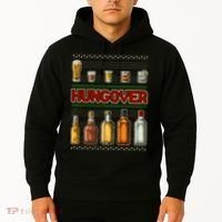 Funny Hungover Drunk Ugly Christmas Sweater Hoodie thumb 2