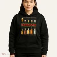 Funny Hungover Drunk Ugly Christmas Sweater Hoodie thumb 5