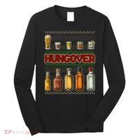 Funny Hungover Drunk Ugly Christmas Sweater Long Sleeve Shirt thumb 0