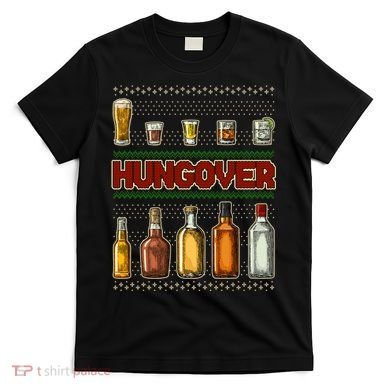 Funny Hungover Drunk Ugly Christmas Sweater T-Shirt