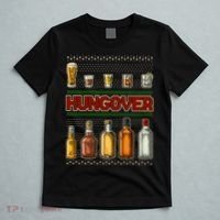 Funny Hungover Drunk Ugly Christmas Sweater T-Shirt thumb 5