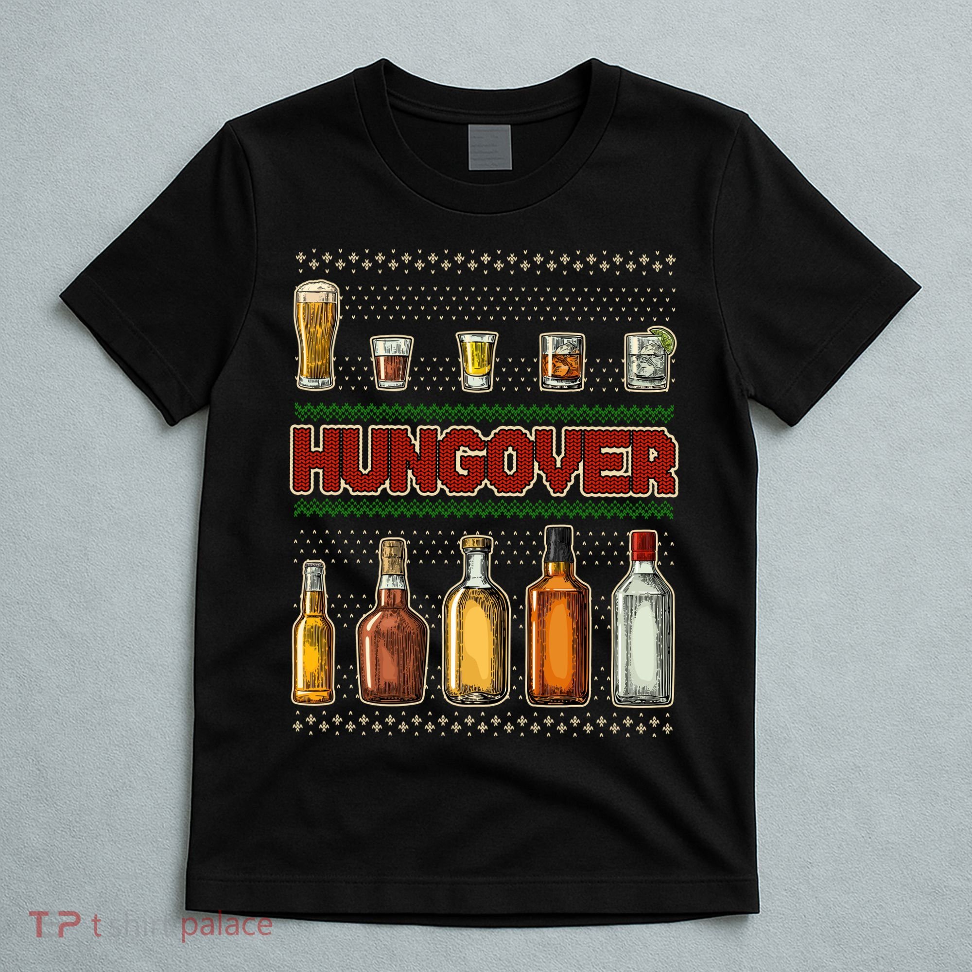 Funny Hungover Drunk Ugly Christmas Sweater T-Shirt